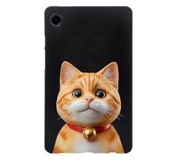 Basic Case for Samsung Galaxy Tab A11 2025/ Galaxy Tab A9 8.7-inch with Soft TPU Reinforced Corner Slim Cute Cartoon Cats Dogs Shockproof Tablet Black Cover for Galaxy Tab A11/A9 - Ginger Cats