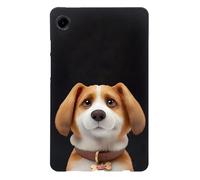 Basic Case for Samsung Galaxy Tab A11 2025/ Galaxy Tab A9 8.7-inch with Soft TPU Reinforced Corner Slim Cute Cartoon Cats Dogs Shockproof Tablet Black Cover for Galaxy Tab A11/A9 - Harrier