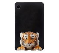 Basic Case for Samsung Galaxy Tab A11 Plus A11+ 2025/ Galaxy Tab A9 Plus A9+ 11-inch with Soft TPU Reinforced Corner Slim Cute Cartoon Shockproof Tablet Black Cover - Baby Tiger