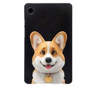 Basic Case for Samsung Galaxy Tab A8 10.5 inch 2022 (Model SM-X200/X205/X207) with Soft TPU Reinforced Corner Cute Cartoon Cats Dogs Shockproof Black Cover for Samsung Tab A8 10.5" 2022 - Corgi