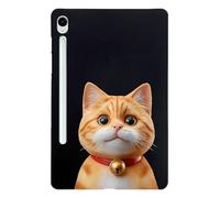 Basic Case for Samsung Galaxy Tab S10 Lite/ S10 FE 2025/ S9 FE 10.9 Inch/ S9 11 Inch 2023 with Soft TPU Cute Cartoon Cats Dogs Shockproof Black Cover - Ginger Cats