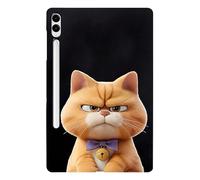 Basic Case for Samsung Galaxy Tab S10+ Plus/ S9 FE+ Plus/Galaxy Tab S9+ Plus 12.4 with Soft TPU Reinforced Corner Slim Fit Cute Cartoon Cats Dogs Shockproof Black Cover - Naughty Cat