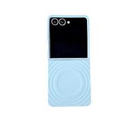 Basic Case for Samsung Galaxy Z Flip7 FE 2025 / Galaxy Z Flip6 2024 Cover for Women Shockproof Slim Fit Non-slip PC Pocket Case Colourful Cute Phone Skin Support Wireless Charging Blue