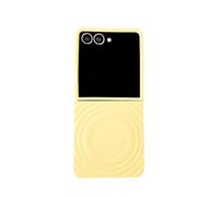 Basic Case for Samsung Galaxy Z Flip7 FE 2025 / Galaxy Z Flip6 2024 Cover for Women Shockproof Slim Fit Non-slip PC Pocket Case Colourful Cute Phone Skin Support Wireless Charging Yellow