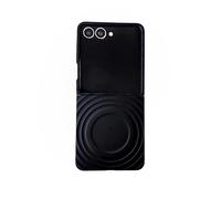 Basic Case for Samsung Galaxy Z Flip7 FE 2025 / Galaxy Z Flip6 2024 Cover for Women Shockproof Slim Fit Non-slip PC Pocket Case Colourful Cute Phone Skin Support Wireless Charging Black