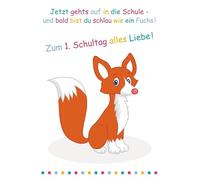 Basic Classic First School Card - Fox - 11.6 x 16.6 cm