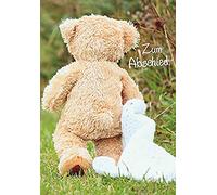Basic Classic Leaving Card - Teddy with Blanket - 11.6 x 16.6 cm