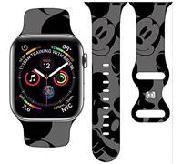 Basic Colour Cartoon Band Compatible with Apple Watch 38mm/40mm/41mm/42mm/44mm/45mm/46mm, Silicone iWatch Band for Women Men