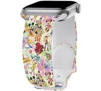 Basic Colour Cartoon Band for Apple Watch 38mm/40mm/41mm/42mm/44mm/45mm, Bands for Apple Watch Series 9 8 7 6 5 4 3 SE2, Silicone iWatch Band for Kids Women Men, Style 24