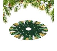 Basic Course 'Christmas Tree - Plush Double Sided Printing Cover for Rustic Farmhouse Holiday Decorations, Outdoor Tree Skirt for Garden, Apartment, Ho