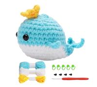 Basic Crochet Kit - Whale Shaped Crochet Starter Pack, Crochet Introduction Kit | Easy To Learn Animal Knitting Kit With Step By Step Video For Classes