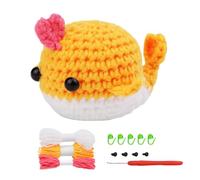 Basic Crochet Kit - Whale Shaped Crochet Starter Pack, Crochet Introduction Kit | Easy To Learn Animal Knitting Kit With Step By Step Video For Classes