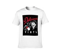 Basic diary Delicious Vinyl 1980S Casual Round Neck T Shirt White L