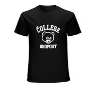Basic diary Men's College Drop Out Ladies T-Shirt Music Kanye R&B West-S Black M