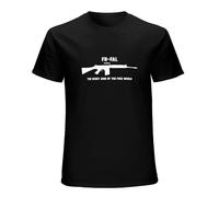 Basic diary Men's FN FAL Rifle The Right Arm of The Free World 308 NATO Assault Rifle T-Shirt Black 3XL