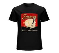 Basic diary Snap-On Mens Shirt Classic Breathable T Shirt Black L