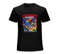 Basic diary Streets of Rage Vintage T Shirt Short Sleeve Funny Top Black M