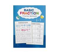 Basic Fraction Skills Activity Book - 32 Interactive Pages with Coloring Tasks for Preschoolers, Portable Size Kids Coloring Activity Book Children ' s Interactive