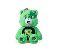 Basic Fun Care Bears 22cm Rock Theme Plush - Good Luck Bear Eco-Friendly Soft Toy with Lightning Belly Badge - Collectible Plush for Kids & Fans, 14", Green