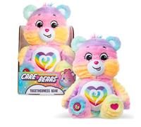 Basic Fun Care Bears 22cm Colour Splash Plush - Togetherness Bear Eco-Friendly Soft Toy with Bright Belly Badge - Vibrant Collectible for Kids & Fans