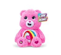 Basic Fun Plush Toy Care Bears Cheer Bear – Super-Soft Eco-Friendly with Belly Badge, 35 cm Medium