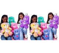 Basic Fun Care Bears 35cm Medium Plush - Super Fuzzies Blind Assortment - Surprise Soft Toy with Ultra-Fuzzy Finish - Eco-Friendly Gift for Kids & Collectors (Pack of 2)