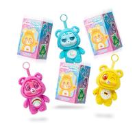 Basic Fun Care Bears Caring Cuties 15cm Plush Clip-On Soft Toy - Surprise Collectible Care Bear with Sparkling Eyes, Ribbon & Metal Clip, Ages 4+