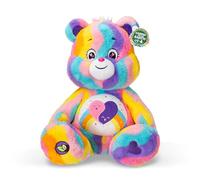 Basic Fun Care Bears 60cm Jumbo Plush Friends Forever Bear - Eco-Friendly, Soft & Sustainable Materials, Vibrant Striped Design, Unique Belly Badge, Perfect for Kids & Collectors 4+