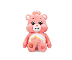 Basic Fun Care Bears Love-A-Lot Bear 22cm Bean Plush - Collectable Soft Toy with Heart Belly Badge, Cuddly Gift for Kids Aged 4+, Ideal for Girls & Boys