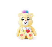 Care Bears , Sweet Celebrations Bear 22cm Bean Plush , Collectable Cute Soft Toy, Cuddly Toy, Small Care Bear Teddy, Plushie for Children Ages 4+, Yellow, Stars, Hearts, Confetti , Basic Fun 99311