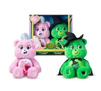 Basic Fun Care Bears x Wicked 30cm Plush 2-Pack - Good Luck Bear as Elphaba & Love-A-Lot Bear as Glinda - Limited Edition Soft Toys - Collectible Gift Set for Kids & Fans
