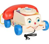 Fisher Price Classics | Chatter Telephone | Retro Baby Push Along Toy, Role Play for Kids, Classic Toy with Retro Style Packaging, Pretend Play Toys for Boys Girls Ages 12 Months+ | Basic Fun 1694