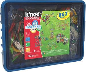 Basic Fun K'NEX STEAM Education | Makers Kit Large Kids Building Set | 863 Piece Stem Learning Kit for Large Groups, Engineering Construction for Kids Ages 6 78497