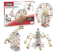 Basic Fun K'NEX , Thrill Rides 3-in-1 Classic Amusement Park Building Set , 744 Piece for Creative Play, Three Fair Ground Rides, Suitable for Boys and Girls Ages 9+, (Packaging may vary)