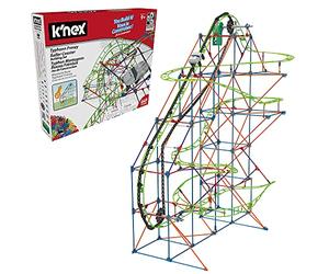 Basic Fun K'NEX | Typhoon Frenzy Roller Coaster | 2-in-1 Model Construction Set for Boys and Girls, 19 Foot Toy, 640 Piece Kids Building Set for Children Ages 9 51438