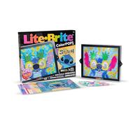 Basic Fun Lite-Brite Colour Pop Stitch - Light-Up Creative Toy with 6 Templates, 650 Colourful Pegs & 4 Light Modes - HD Grid Art Set for Stitch Fans