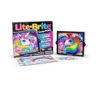 Basic Fun Lite-Brite Colour Pop Rainbow Dreams - Light-Up Creative Toy with 6 Templates, 650 Colourful Pegs & 4 Light Modes - Unicorn & Fairy-Themed HD Grid Art Set