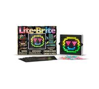 Basic Fun Lite-Brite Mini - Modern Edition with 4 Templates & 70 Colourful Pegs - Compact Light-Up Art Toy for Creative Play & Travel
