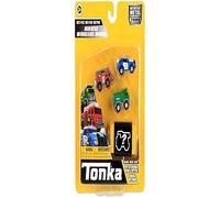 Basic Fun Tonka Micro Metals | Police Cruiser, Fire Truck, Garbage Truck, Dump Truck | Vehicle Gift Toys for Creative Play, Vehicle Playset for Kids, STEM Development, Suitable for Kids Aged 3 6057