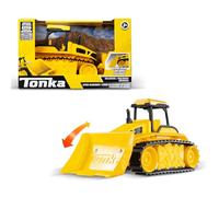 Basic Fun Tonka Mini Steel Classics Bulldozer - Steel Construction, Working Features, Realistic Lights & Sounds, Vibrant Yellow Design - Perfect for Kids 3+