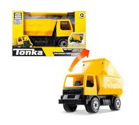 Basic Fun Tonka Mini Steel Classics Dump Truck - Sturdy Metal Construction, Working Dump Bed, Realistic Actions, Vibrant Yellow Design - Perfect for Kids 3+