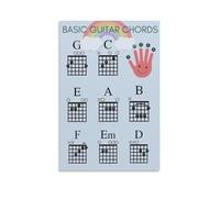 BASIC GUITAR CHORDS Poster Guitar Chords for Kids Chart, Great for Beginners Easy Giutar Chords Children Educational Chart Poster 16x24inch(40x60cm)