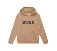 Basic Hooded Sweatshirt with Front Print - unisex - Hugo - Kids Sweatshirts - Beige - 16 Y - Kids 16 Y