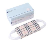 BASIC HOUSE FACE MASK -50 PCS=A PACK 3PLY - DISPOSABLE Nose & Mouth Cover with 3-Layer Material, Elastic Ear Loops & Comfortable Universal Design for Adults & Kids Grid Pattern (FB10#-50PCS)