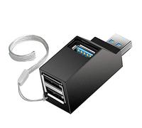 BASIC HOUSE® Mini portable 2-port USB 2.0 + 2-port 3.0 USB Hub Adapter For Notebook Laptop PC (Black)