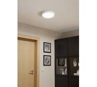 Eglo Basic Idun-e White Plasitc Eco Friendly Led Flush Ceiling Light, White