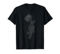 Basic illustration of skeleton hand with rose flower t-shirt T-Shirt