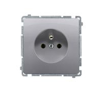 BASIC INOX Module 1x Socket with Earth/Neutral, Screw Terminals