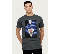 Basic Instinct Men's Catherine & Nick Kiss Basic Instict T-Shirt in Charcoal | Size: 2XL Basic Instinct Charcoal 2XL