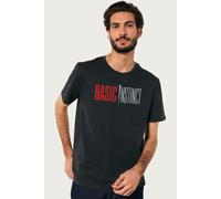 Basic Instinct Men's Red & White Logo Basic Instict T-Shirt in Black | Size: 2XL Basic Instinct Black 2XL
